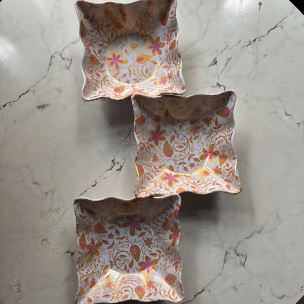 YOUVIX Royal Hexa Floral Bowl Set – Pack of 6