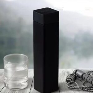 YOUVIX Frosty Black Color Food Grade Plastic Square Water Bottle 950 ml Water Bottle