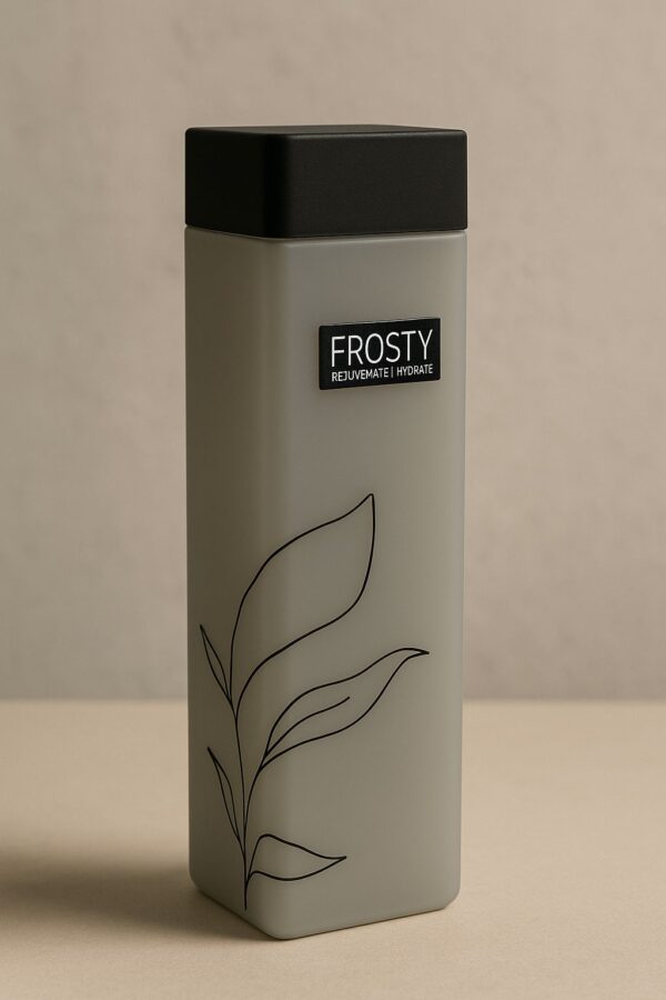 youvix Frosty Flower Plastic Square Bottle 1000 ml Bottle