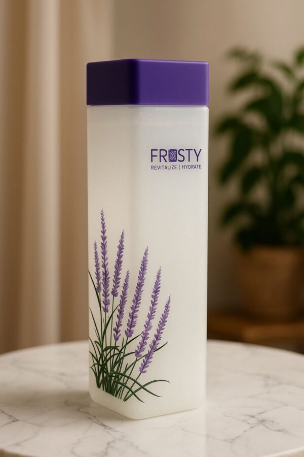 youvix Frosty Flower Plastic Square Bottle 1000 ml Bottle