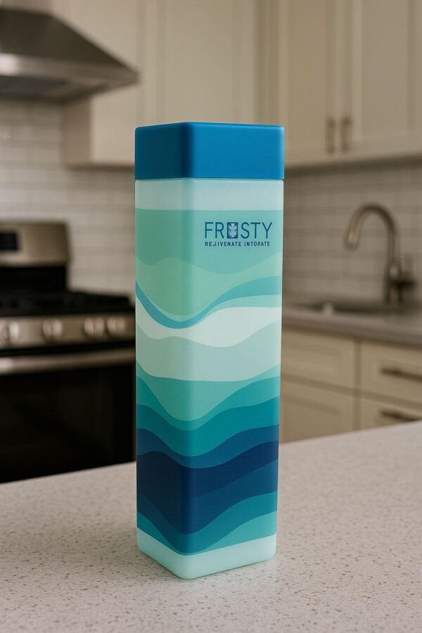 youvix Frosty Flower Plastic Square Bottle 1000 ml Bottle